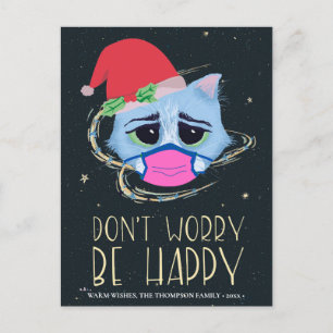 Gato navidad en máscara facial   No te preocupes C