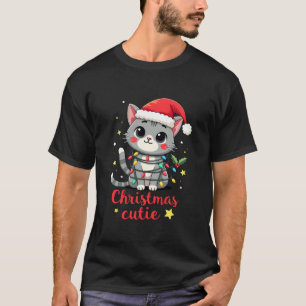 Gato Navidad Gatito Bonito Camiseta de Navidad par