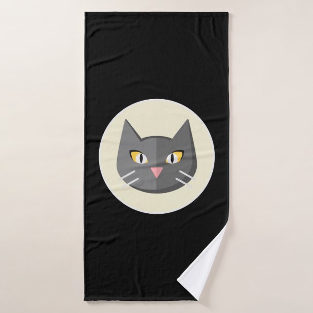Gato negro (Toalla de baño)