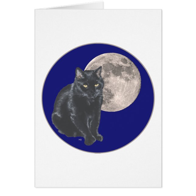 Gato Negro Bajo Luna Llena (Frente)