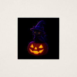 Gato negro chillón y calabaza - Halloween exclusiv