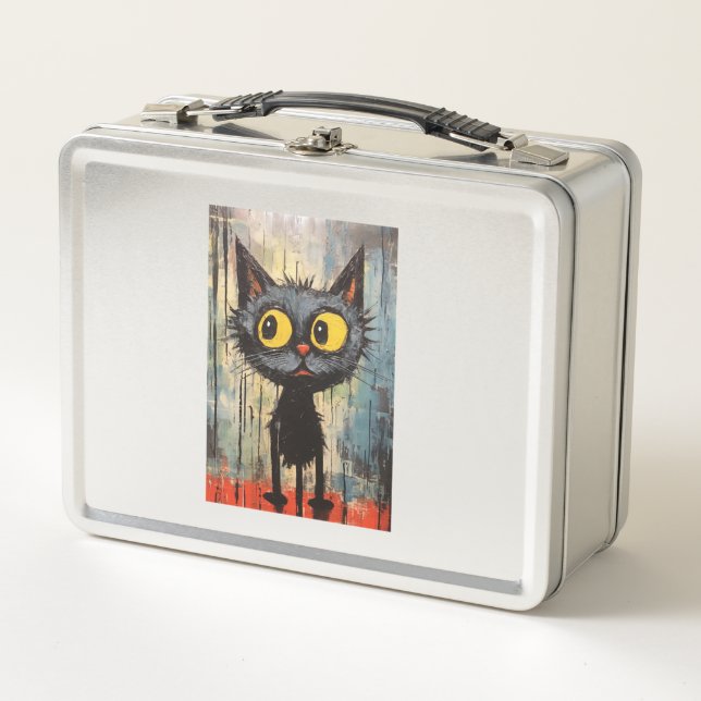 Gato negro con ojos amarillos (Anverso)
