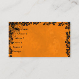 Gato negro con tarjeta de presentación Bat and Spi