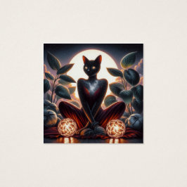 Gato negro cósmico con ojos brillantes, digital su