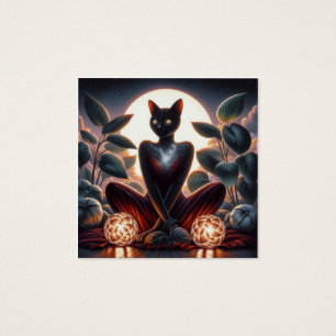 Gato negro cósmico con ojos brillantes, digital su