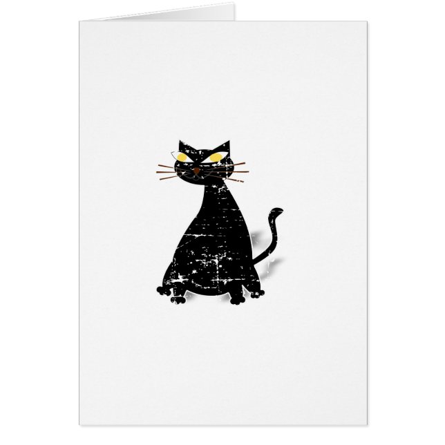 Gato negro de grasa con problemas (Frente)