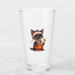 Gato negro de Halloween lindo calabaza truco o tra