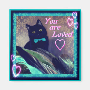 Gato negro del imán de las inspiraciones del