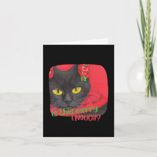Gato negro divertido odio la Navidad Personalizado