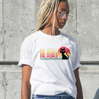 Gato Negro Ew People, camiseta de dama divertida, 