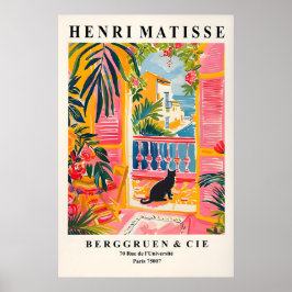 Gato Negro Impresión de Arte Matisse Playa Rosa