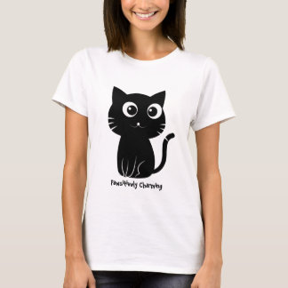 Gato negro kawaii - Camiseta de diseño de Personal