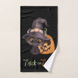 Gato negro lindo Feliz calabaza tallada en Hallowe