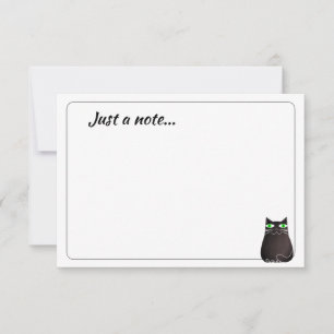 Gato negro lindo personalizado solo una nota