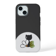 Gato negro lindo y flor – Personalizado