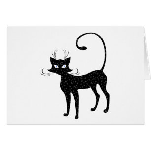 Gato negro manchado elegante