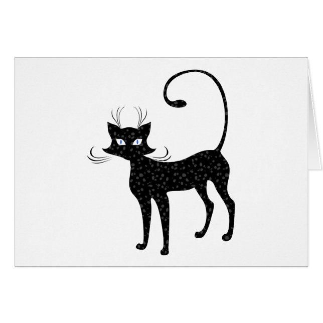 Gato negro manchado elegante (Anverso (Horizontal))