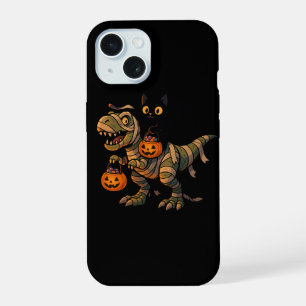 Gato Negro Montando T-Rex Momia – Dino Cute de Hal