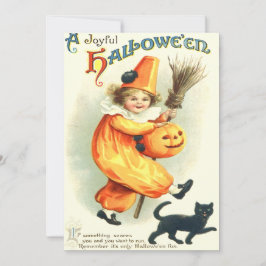 Gato Negro Payaso Lindo Jack O Lantern