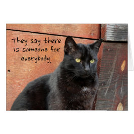 Gato negro que eres mi tarjeta de alguien