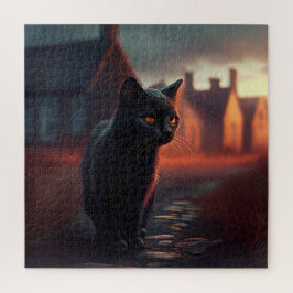 Gato negro rompecabezas
