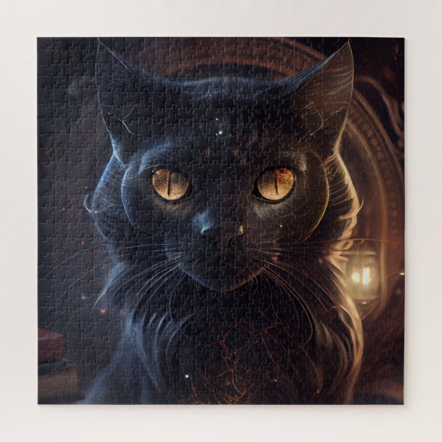 Gato negro rompecabezas (Vertical)