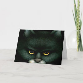 Gato negro - Tarjeta de Halloween