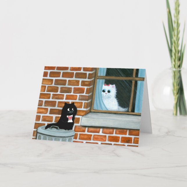 Gato negro usted será mi tarjeta de la tarjeta del (Anverso)