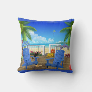 Gato Negro y Almohada de Playa