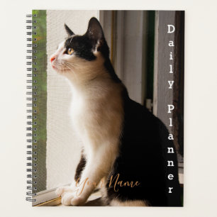 Gato negro y blanco - Planificador diario- HAMbWG