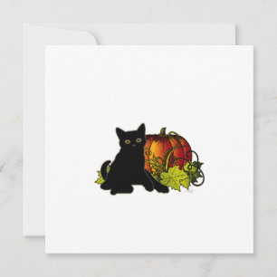 Gato negro y calabaza