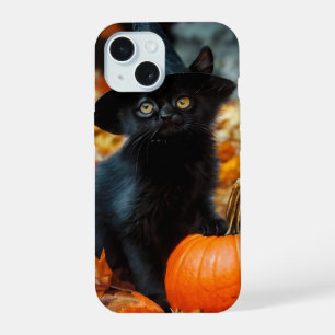 Gato Negro y Calabaza de Halloween