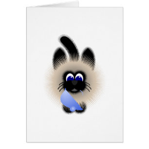 Gato Negro Y Marrón Con Un Ratón Azul Pálido