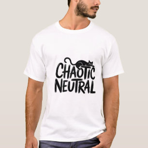 Gato neutral caótico - Camiseta divertida