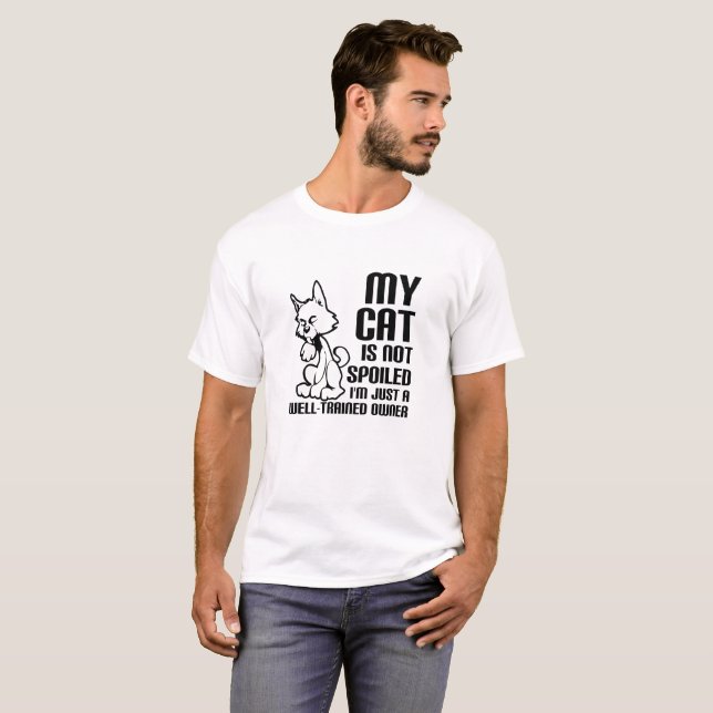 Gato no malcriado Camiseta divertida (Anverso completo)