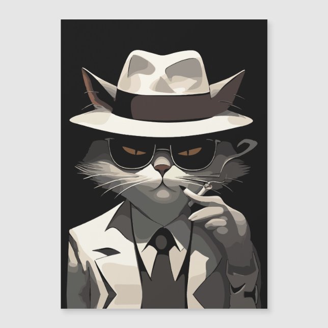 Gato Noir Genial: Felino Suave y Misterioso (Anverso)