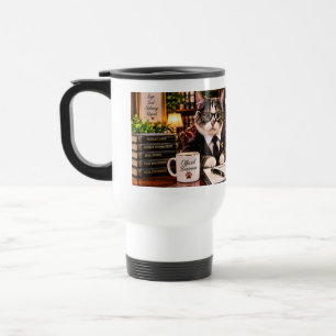 Gato Notario Público Divertido Taza de Viaje de Ca