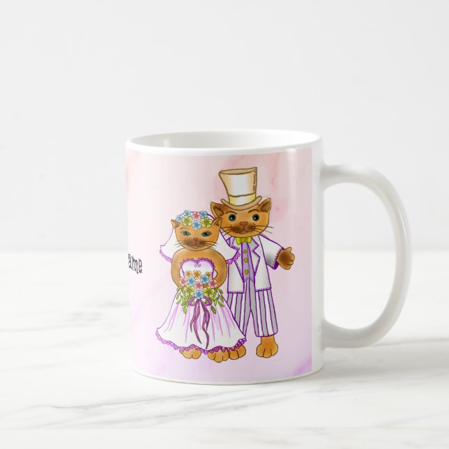 Gato Novia y tazas de Groom (Derecha)
