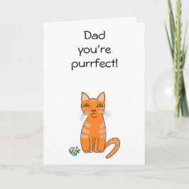 Gato perfecto papá personalizado gracioso tarjeta 