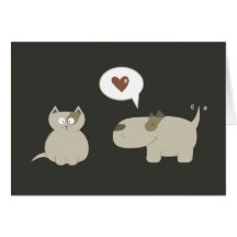 Gato Perro Amor Gracioso A Primera Vista