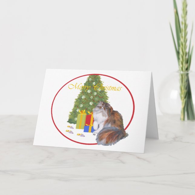 Gato Persa Calico Navidad (Anverso)