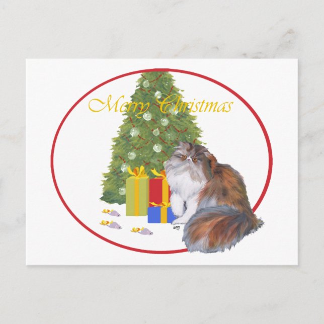 Gato Persa Calico Navidad (Anverso)