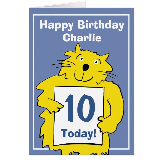 Gato Personalizado gracioso para personalizar (Frente)