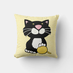 Gato personalizado Tuxedo en Cojín decorativo de P