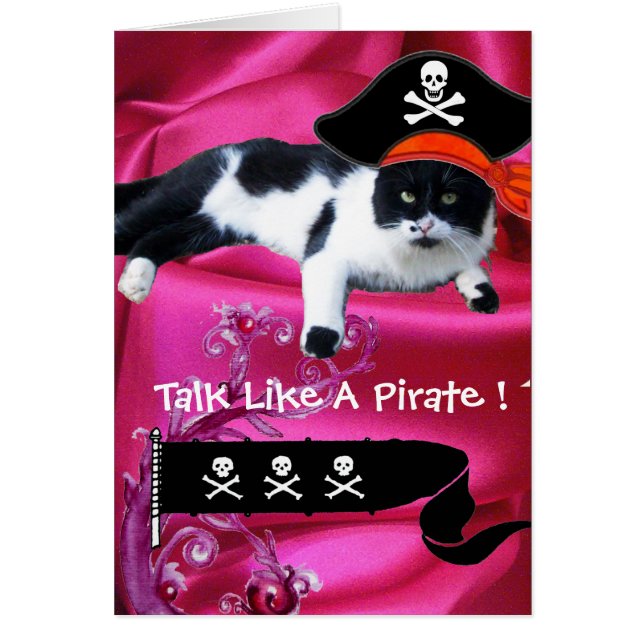 GATO PIRATA ,Habla Como Día de Pirata (Frente)