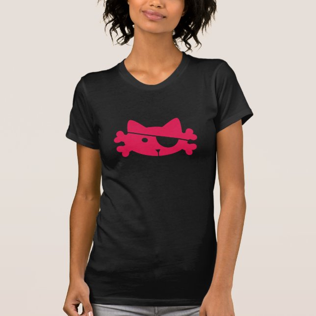 Gato Pirata Rosa - Camiseta (Anverso)