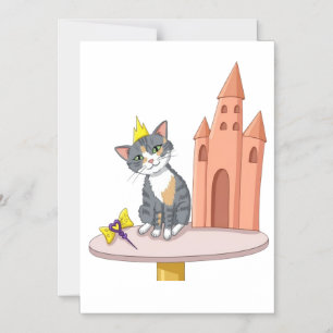 Gato Princesa Encantador con Tarjeta Magnética del