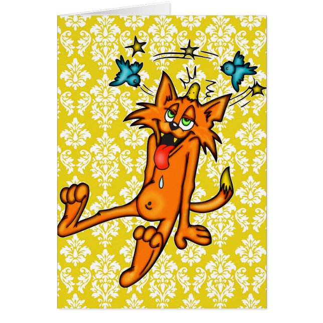 Gato propenso a los accidentes del dibujo animado (Frente)