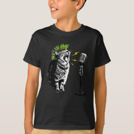 Gato Punk, divertida camiseta gráfica