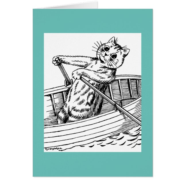 Gato que bate el barco, Louis Wain (Frente)